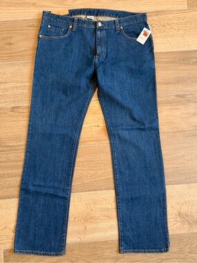 Vans Men's Straight-Leg Jeans in Dark Blue